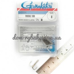 Крючок Gamakatsu тройной 13B №08 10штук(14666600800)