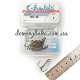 Крючок Gamakatsu тройной 13B №04 10штук(14666600400)