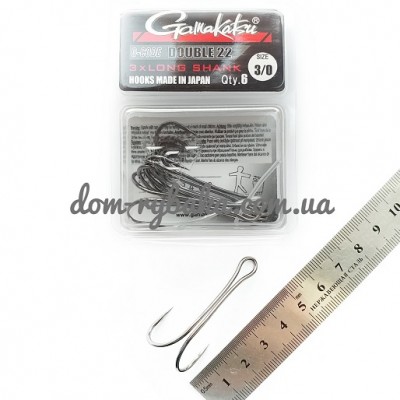 Гачок подвійний GAMAKATSU Double 22 Long Shank №3 / 0 6шт (18510200300) Гачок подвійний GAMAKATSU Double 22 Long Shank №3 / 0 6шт (18510200300)