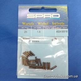 Обтискна трубочка Spro Black Brass Single Sleeves 25шт 1.8мм (4524018)