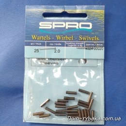 Обтискна трубочка Spro Black Brass Single Sleeves 25шт 2мм (4524020)