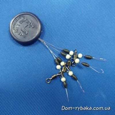 Стопор Phoenix з бусинкою і вертлюжком 5шт чорний 0.16-0.22мм (9996350)