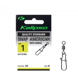 Вертлюг с застежкой Kalipso Snap American with swivel-2011 (9999302)