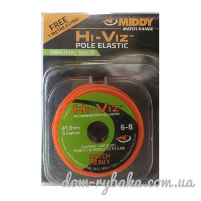 Гума амортизаційна для штекерного вудилища Middy Carp 5 + 1м 1 мм помаранчева (9996497)
