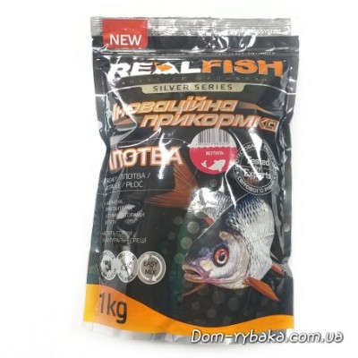 Прикормка Real fish Плотва мотыль  1 кг  (9997389) 