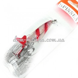Блесна Spinnex Bass 10гр серебро-красный полоски (9999198)