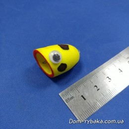 Приманка "Поплавок Поппер 3D Eye" 1.5гр 2,5см желтая(9993625)