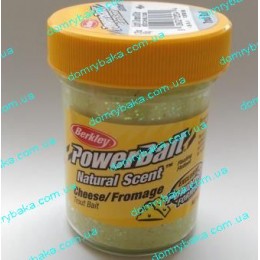 Паста форелеве Berkley PowerBait® Natural Scent TroutBait Light Green Cheese Glitter 50гр (1376756)