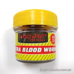 Мотыль искусственный Lucky John Extra Blood Worm 200шт(9992639)