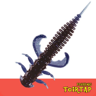 Приманка Тоиртап "Fishkiller" 3.1" цвет 01  Фиолетовый с блестками 5штук(9994258)