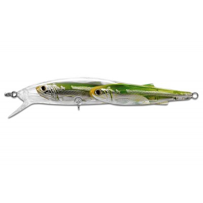 Воблер LIVETARGET GLASS MINNOW BAITBALL JERKBAIT 110SP колір SILVER GREEN (952) 14гр 110мм Suspend (27692)