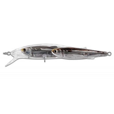 Воблер LIVETARGET GLASS MINNOW BAITBALL JERKBAIT 120SP колір SILVER SMOKE (951) 17.5гр 120мм Suspend (27697)