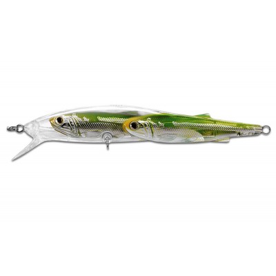 Воблер LIVETARGET GLASS MINNOW BAITBALL JERKBAIT 120SP колір SILVER GREEN (952) 17.5гр 120мм Suspend (27698)