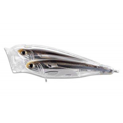 Воблер LIVETARGET GLASS MINNOW BAITBALL POPPER 75 цвет 951 (SILVER/SMOKE) 10.5гр 75мм Floating(28974)