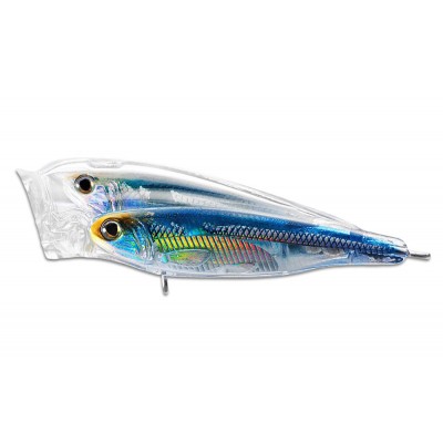 Воблер LIVETARGET GLASS MINNOW BAITBALL POPPER 75 колір 953 (SILVER / BLUE / GREEN) 10.5гр 75мм Floating (28976)