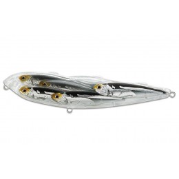 Воблер LIVETARGET GLASS MINNOW WALKING BAIT 100 цвет 951 (SILVER/SMOKE) 14гр 100мм Floating(28980)