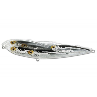 Воблер LIVETARGET GLASS MINNOW WALKING BAIT 100 колір 951 (SILVER / SMOKE) 14гр 100мм Floating (28980)