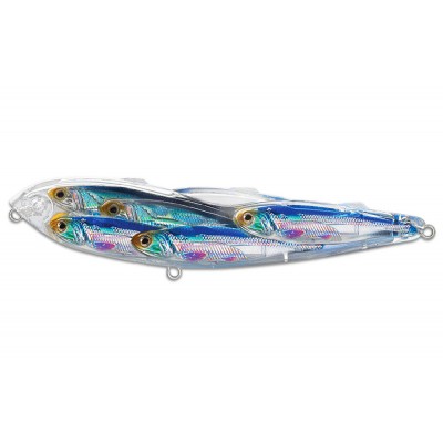 Воблер LIVETARGET GLASS MINNOW WALKING BAIT 100 колір 953 (SILVER / BLUE / GREEN) 14гр 100мм Floating (28982)