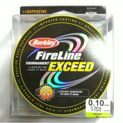 Шнур Berkley Fireline Exceed 0.10 мм 5.9 кг 110 м green (1242237)