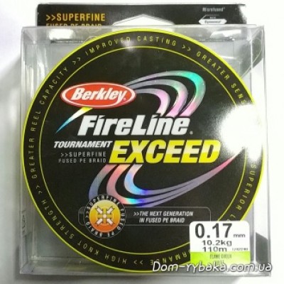 Шнур Berkley Fireline Exceed 0.17 мм 10.2 кг 110 м green (1242240)