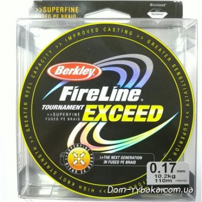 Шнур Berkley Fireline Exceed 0.17 мм 10.2 кг 110 м smoke (1242162)