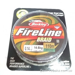 Шнур Berkley FireLine Radial Braid Green 0.14 мм 14.6 кг 110 м New (1312435)
