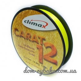 Шнур CLIMAX Carat 12 Braid 135м 0.13мм 9.50кг fluo-yellow SB (28403) Шнур CLIMAX Carat 12 Braid 135м 0.13мм 9.50кг fluo-yellow SB (28403)