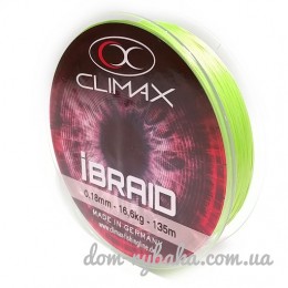 Шнур CLIMAX iBraid 8 chartreuse 135м (9998370) Шнур CLIMAX iBraid 8 chartreuse 135м (9998370)
