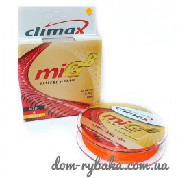 Шнур CLIMAX MIG8 BRAID 135 m 0.08мм 6.50kg fluo-orange SB помаранчевий (28749) Шнур CLIMAX MIG8 BRAID 135 m 0.08мм 6.50kg fluo-orange SB помаранчевий (28749)
