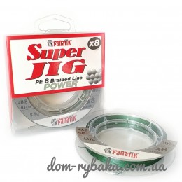 ШНУР плетений FANATIK Super Jig PE X8 100 m (# 0,6) 0.12 mm 6.9 kg GREEN (9995034)