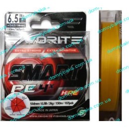 Шнур Favorite Smart PE 4x 150м # 2.5 0.256мм 13кг помаранчевий (9993980)