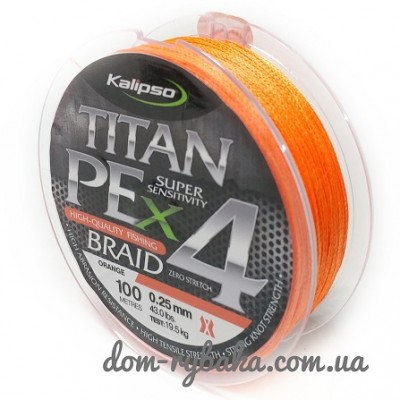 Шнур Kalipso Titan PE 4х 150м помаранчевий (9997876)