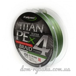 Шнур Kalipso Titan PE 4х 100м темно-зелений (9997879)