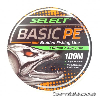 Шнур Select Basic PE 100м  оранжевый  (9997157) 