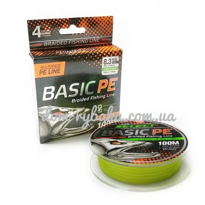 Шнур Select Basic PE 100 м  салатовый (9998170) 