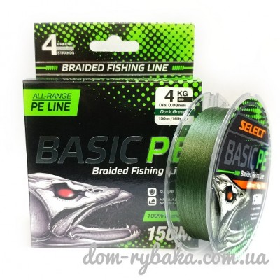 Шнур Select Basic PE 150м темно-зеленый (9997874)