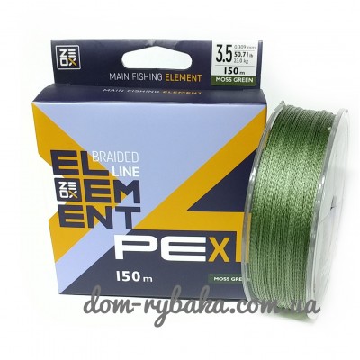 Шнур Zeox Element PE 4х 150м темно-зелений (9998812)
