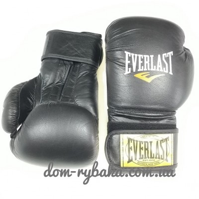 Рукавички боксерські Everlast American Star 8oz шкіра чорні EV-8ASB (9998297)