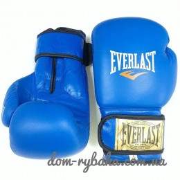 Рукавички боксерські Everlast American Star 8oz шкіра сині EV-8ASB (9998296)