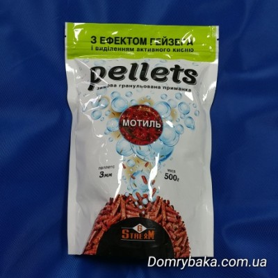 Прикормка зима G.Stream Pellets Мотыль 0.5кг(9991433) 