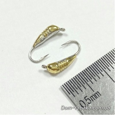 Мормышка вольфрамовая Shark  Банан с насечками  124025  0.31г   №16 золото (9996404)