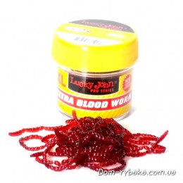 Мотыль искусственный Lucky John XL Extra Blood Worm 160 шт (9997277)